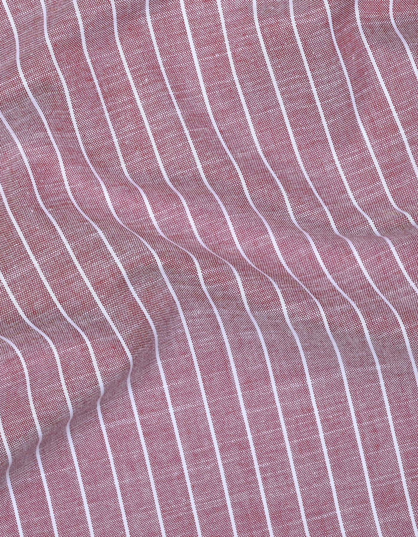 Stripe Maroon Tailored Smart Fit Shirt FS2868-1SF-16