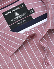 Stripe Maroon Tailored Smart Fit Shirt FS2868-1SF-15