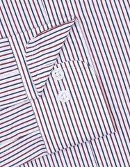 Stripe Maroon Tailored Smart Fit Shirt FS2868-2SF-15.5