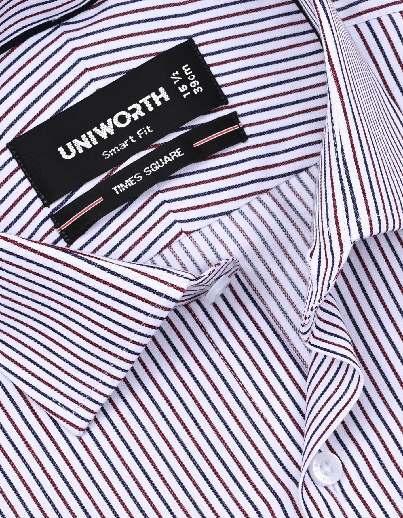 Stripe Maroon Tailored Smart Fit Shirt FS2868-2SF-15