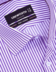 Stripe Purple Classic Fit Shirt FS2869-1RF-15