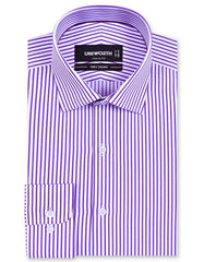 Stripe Purple Classic Fit Shirt FS2869-1RF-14.5
