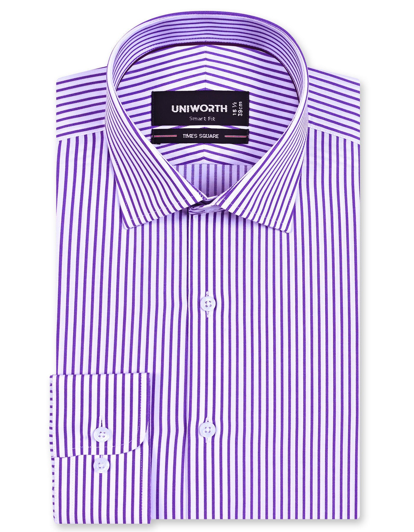 Stripe Purple Tailored Smart Fit Shirt FS2869-1SF-14.5