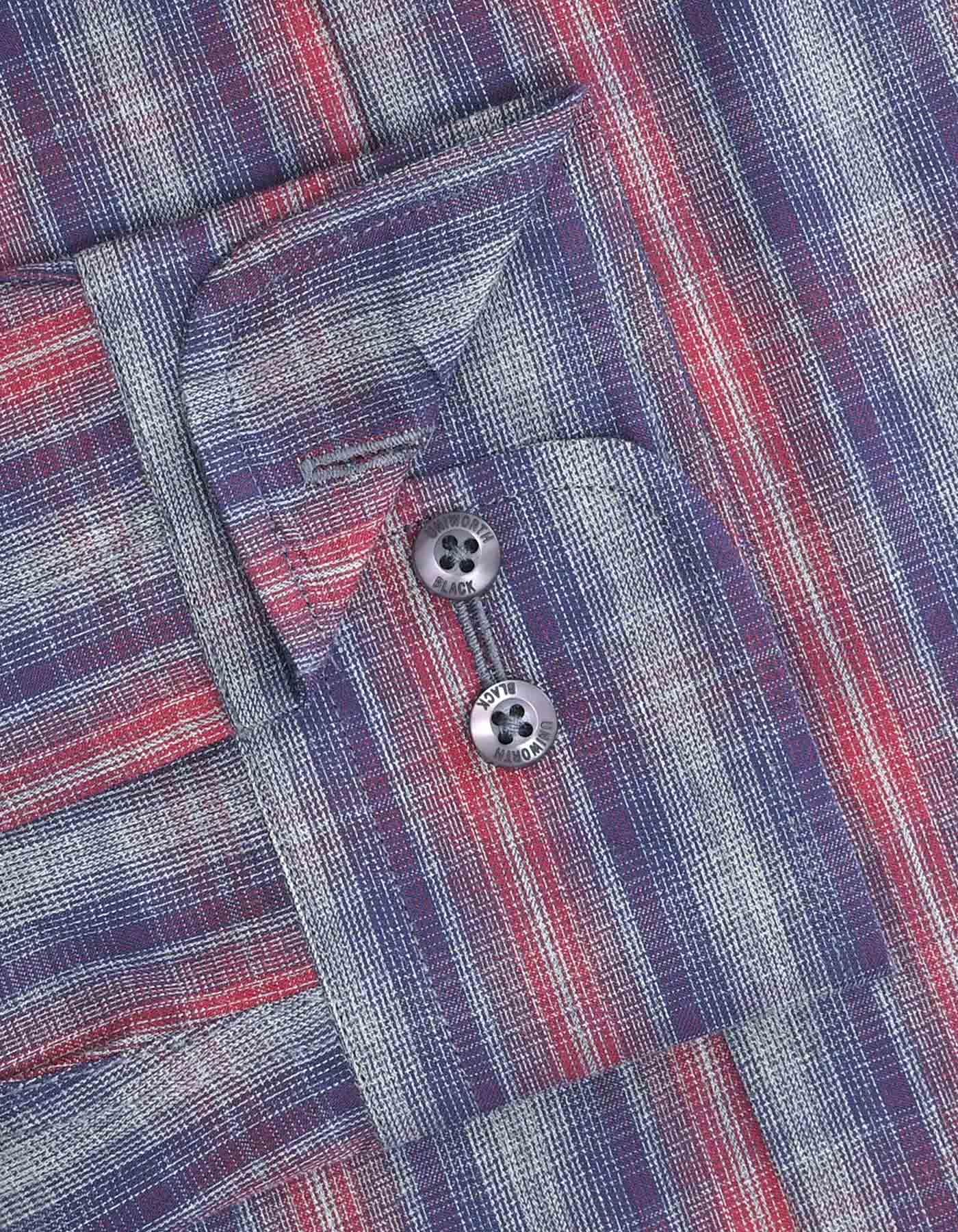 Check Maroon/Grey Tailored Smart Fit Shirt FS2869SF-15.5