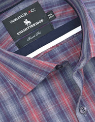 Check Maroon/Grey Tailored Smart Fit Shirt FS2869SF-15