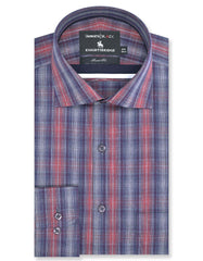 Check Maroon/Grey Tailored Smart Fit Shirt FS2869SF-14.5