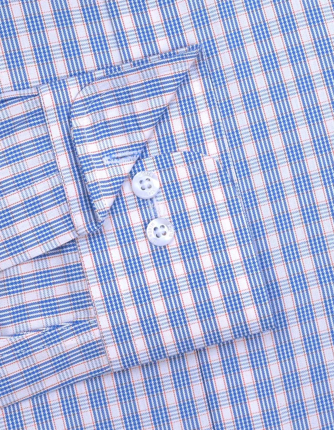 Check Blue/Orange Tailored Smart Fit Shirt FS2870SF-15.5