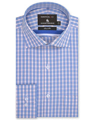 Check Blue/Orange Tailored Smart Fit Shirt FS2870SF-14.5