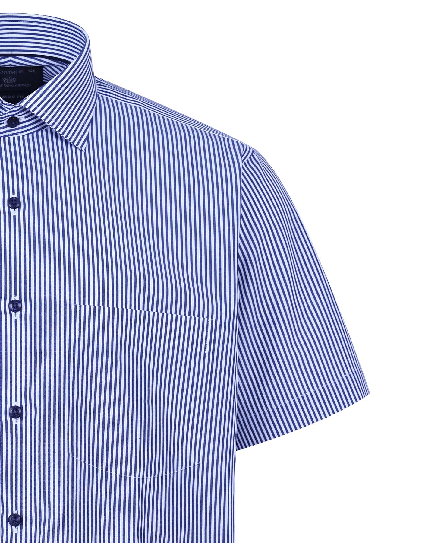 Stripe Navy Smart Fit Shirt FS2871SH-15.5