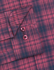 Check Black/Maroon Tailored Smart Fit Shirt FS2872SF-15.5