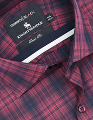 Check Black/Maroon Tailored Smart Fit Shirt FS2872SF-15