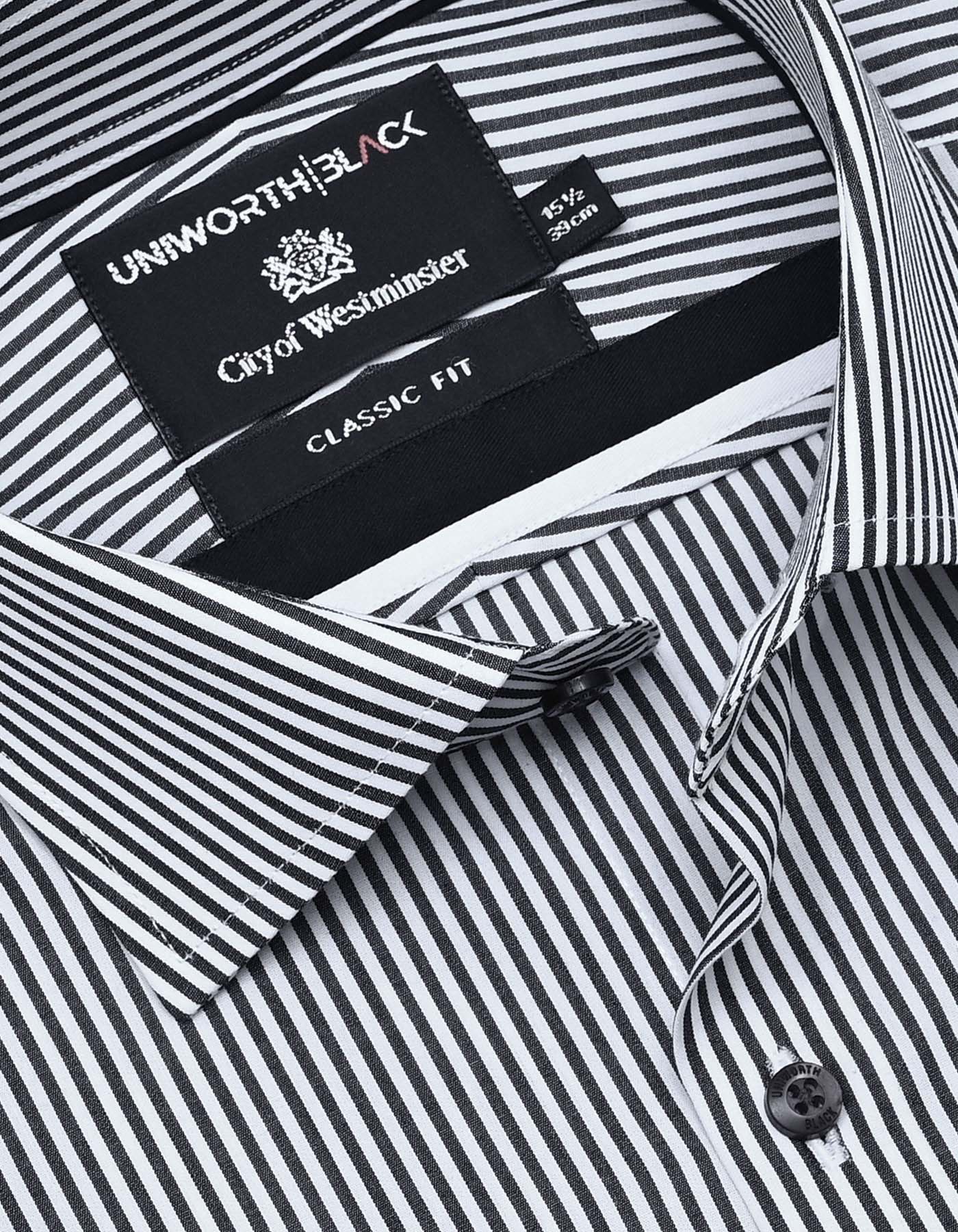 Stripe Black Classic Fit Shirt FS2874RH-15