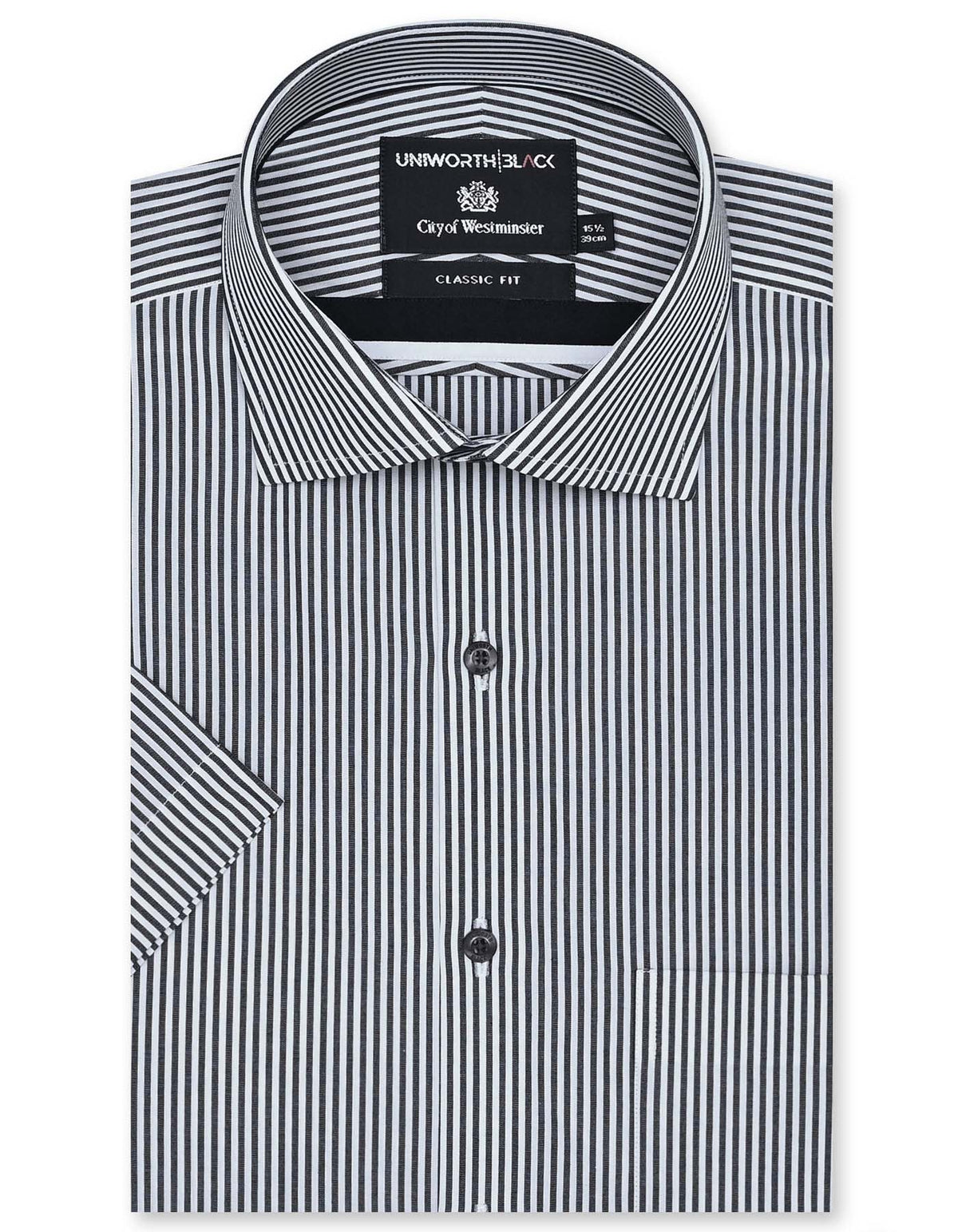 Stripe Black Classic Fit Shirt FS2874RH-14.5