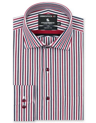 Stripe Maroon Tailored Smart Fit Shirt FS2875SF-14.5