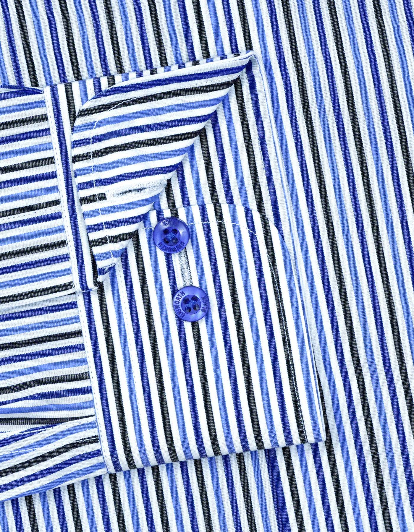 Stripe Royal Blue Tailored Smart Fit Shirt FS2877-1SF-15.5