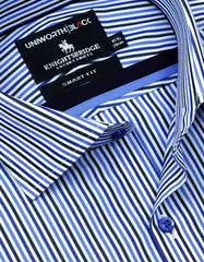 Stripe Royal Blue Tailored Smart Fit Shirt FS2877-1SF-15