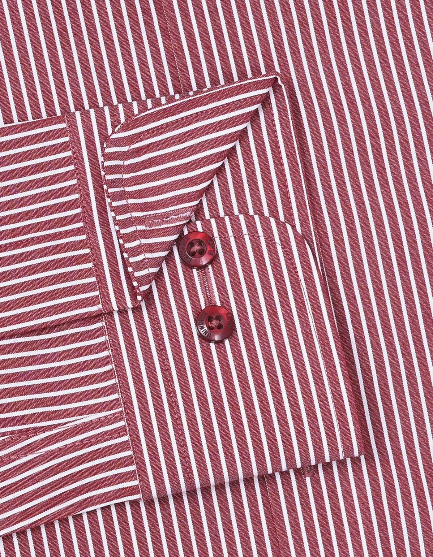 Stripe Maroon Tailored Smart Fit Shirt FS2879-1SF-15.5