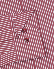 Stripe Maroon Tailored Smart Fit Shirt FS2879-1SF-15.5