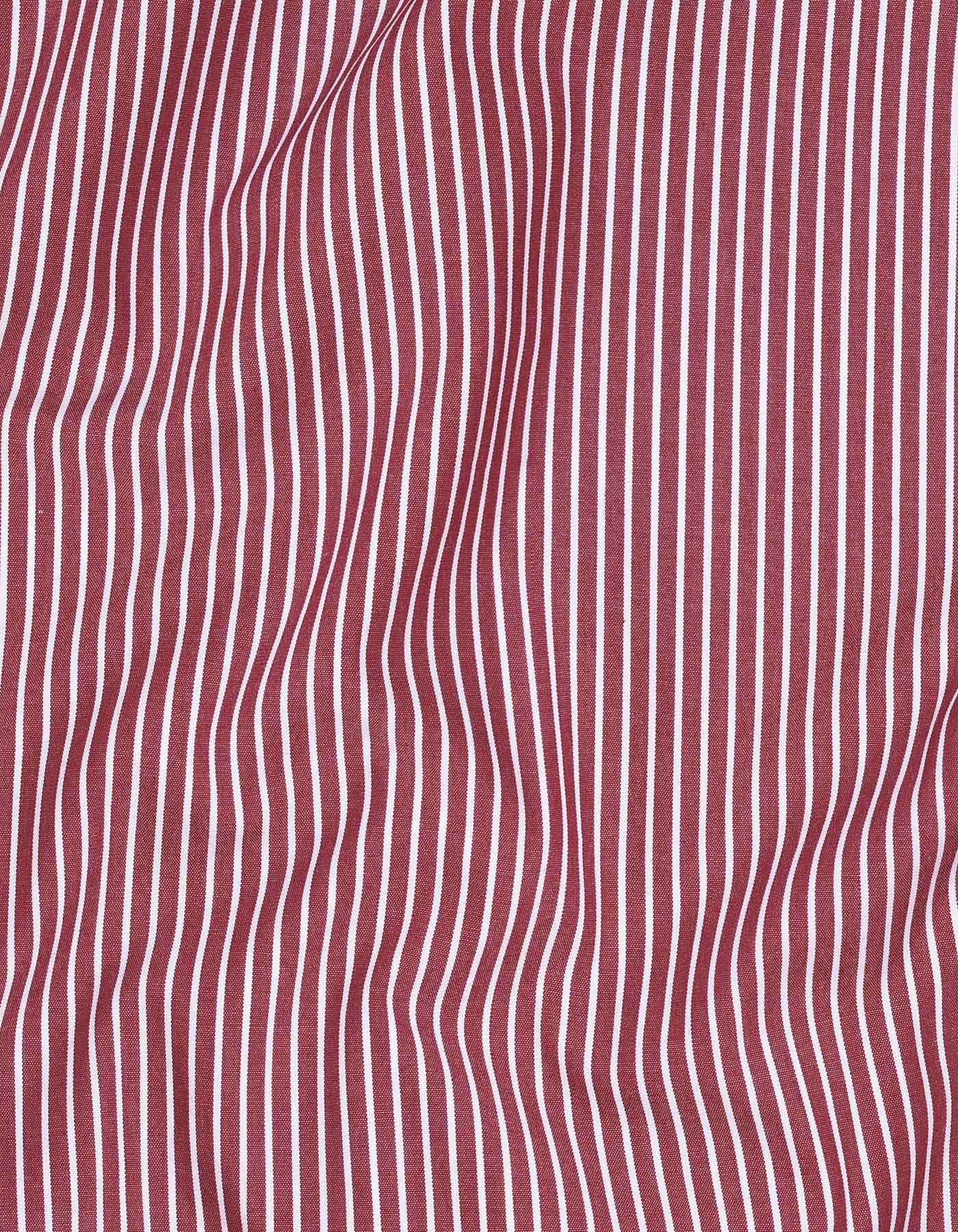 Stripe Maroon Tailored Smart Fit Shirt FS2879-1SF-16