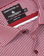 Stripe Maroon Tailored Smart Fit Shirt FS2879-1SF-15