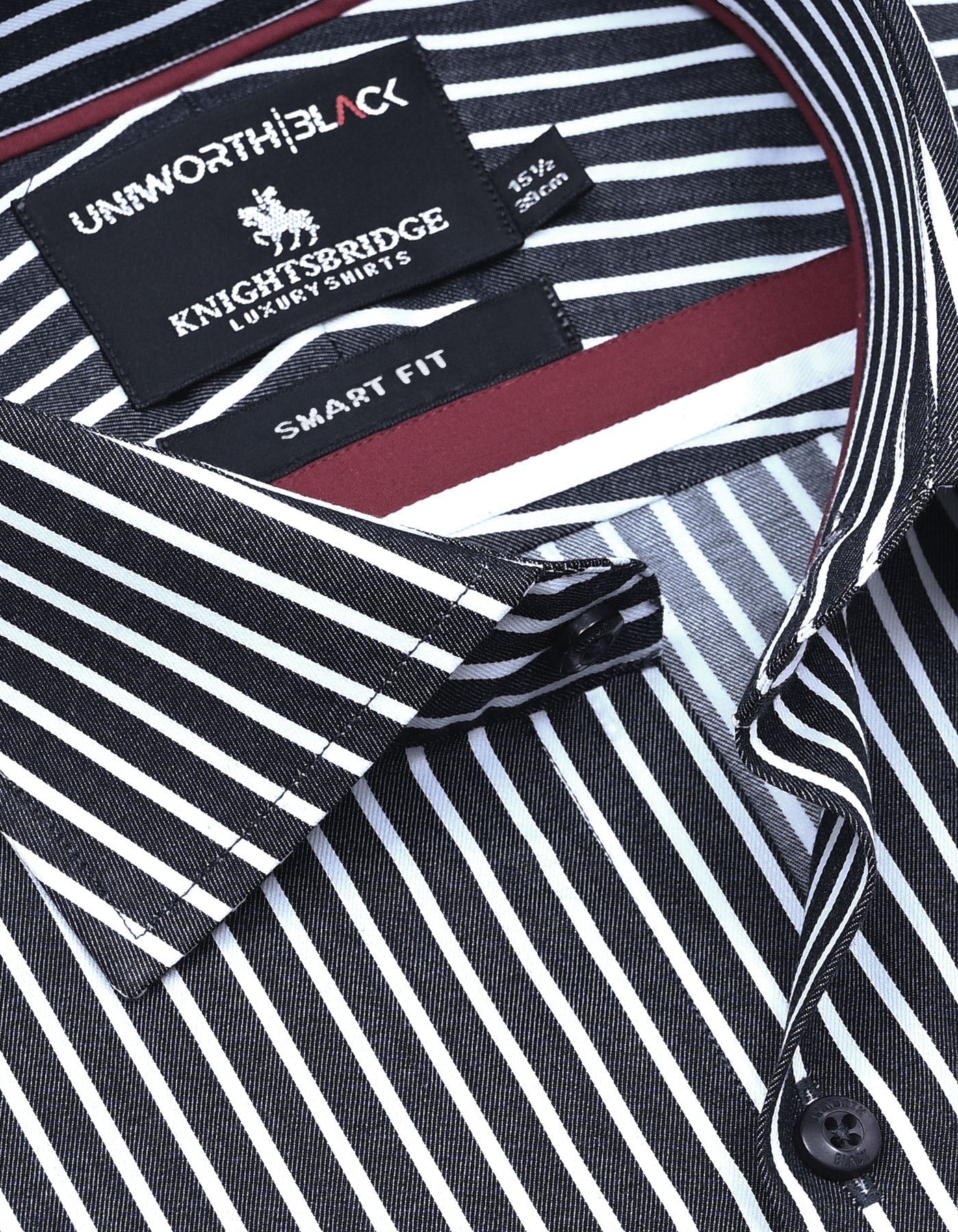 Stripe Black Tailored Smart Fit Shirt FS2882-1SF-15
