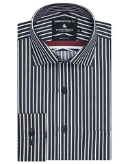 Stripe Black Tailored Smart Fit Shirt FS2882-1SF-14.5