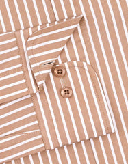 Stripe Beige Tailored Smart Fit Shirt FS2885-2SF-15.5