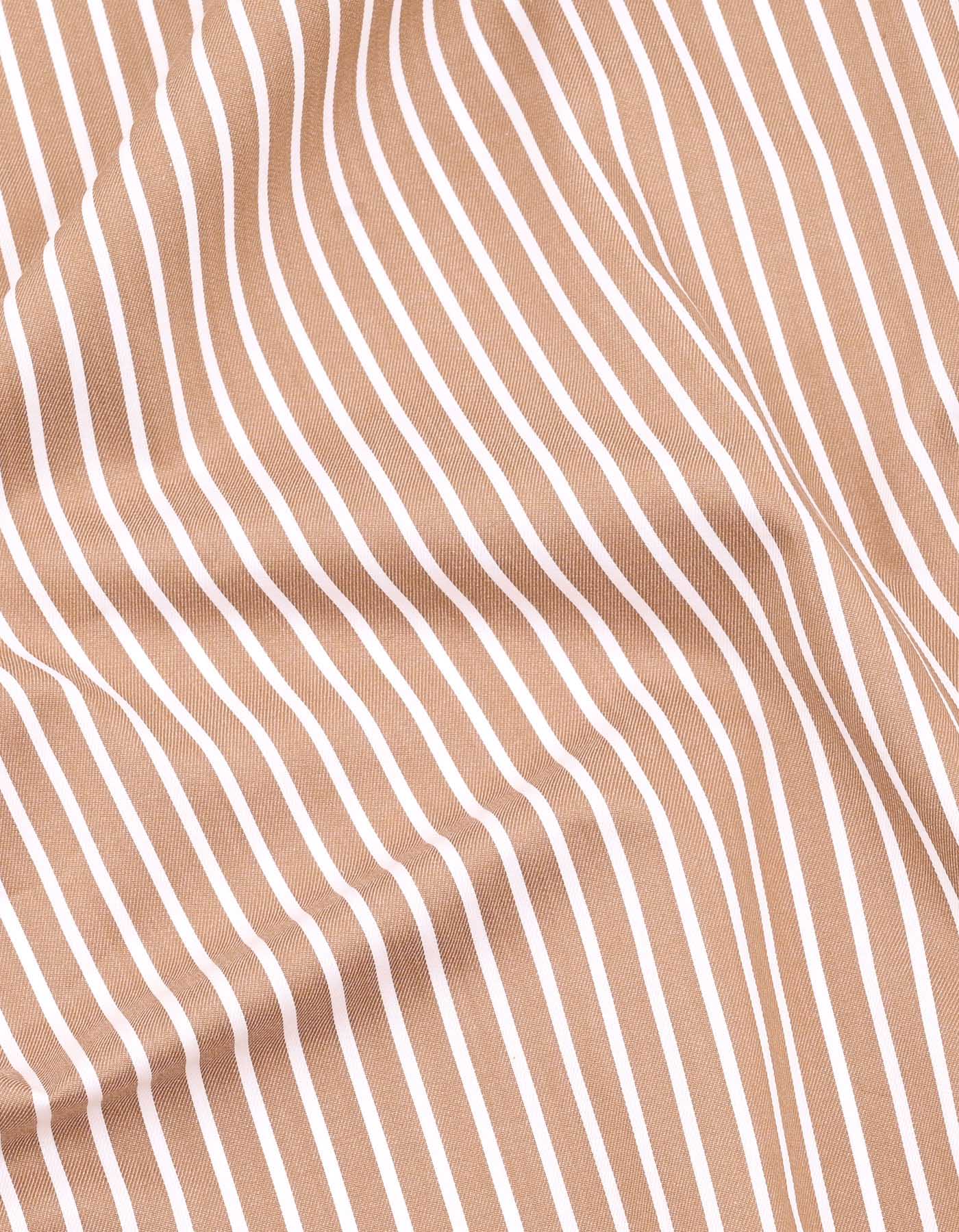 Stripe Beige Tailored Smart Fit Shirt FS2885-2SF-16