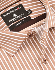 Stripe Beige Tailored Smart Fit Shirt FS2885-2SF-15