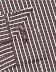 Stripe Brown Tailored Smart Fit Shirt FS2886-1SF-15.5