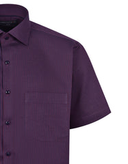 Stripe Maroon Classic Fit Shirt FS2888RH-15.5