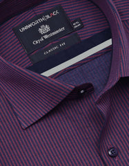 Stripe Maroon Classic Fit Shirt FS2888RH-15
