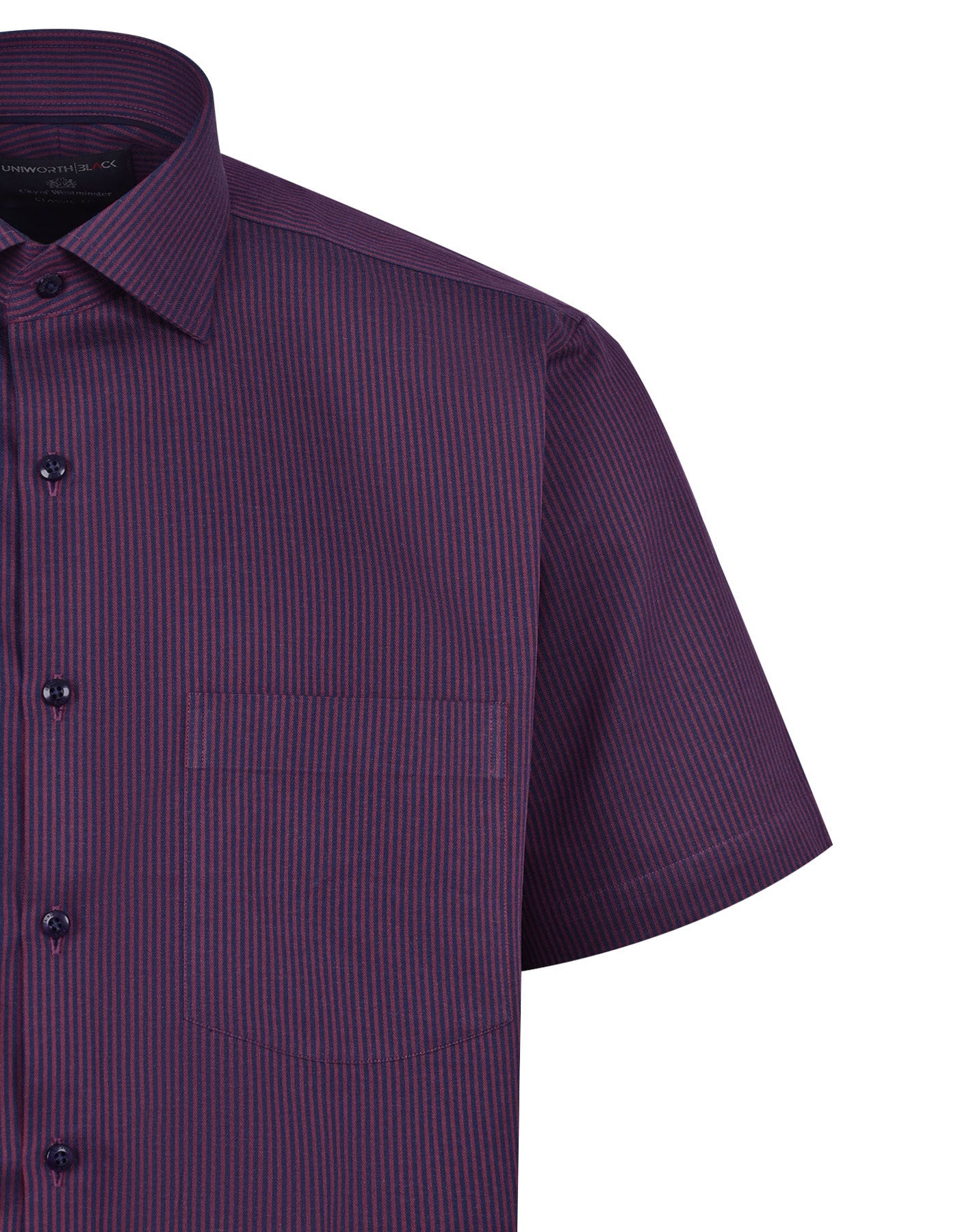 Stripe Maroon Smart Fit Shirt FS2888SH-15.5