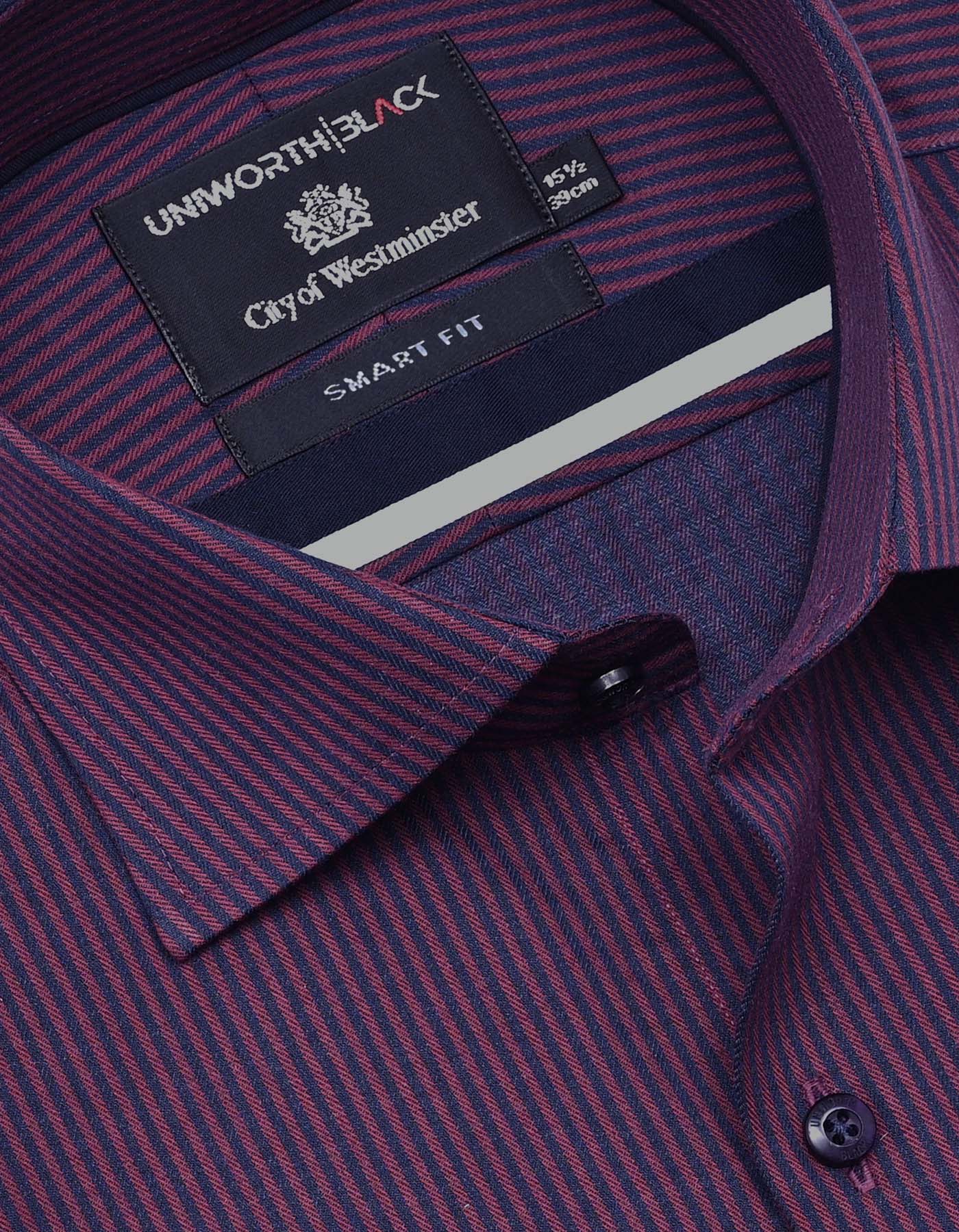 Stripe Maroon Smart Fit Shirt FS2888SH-15