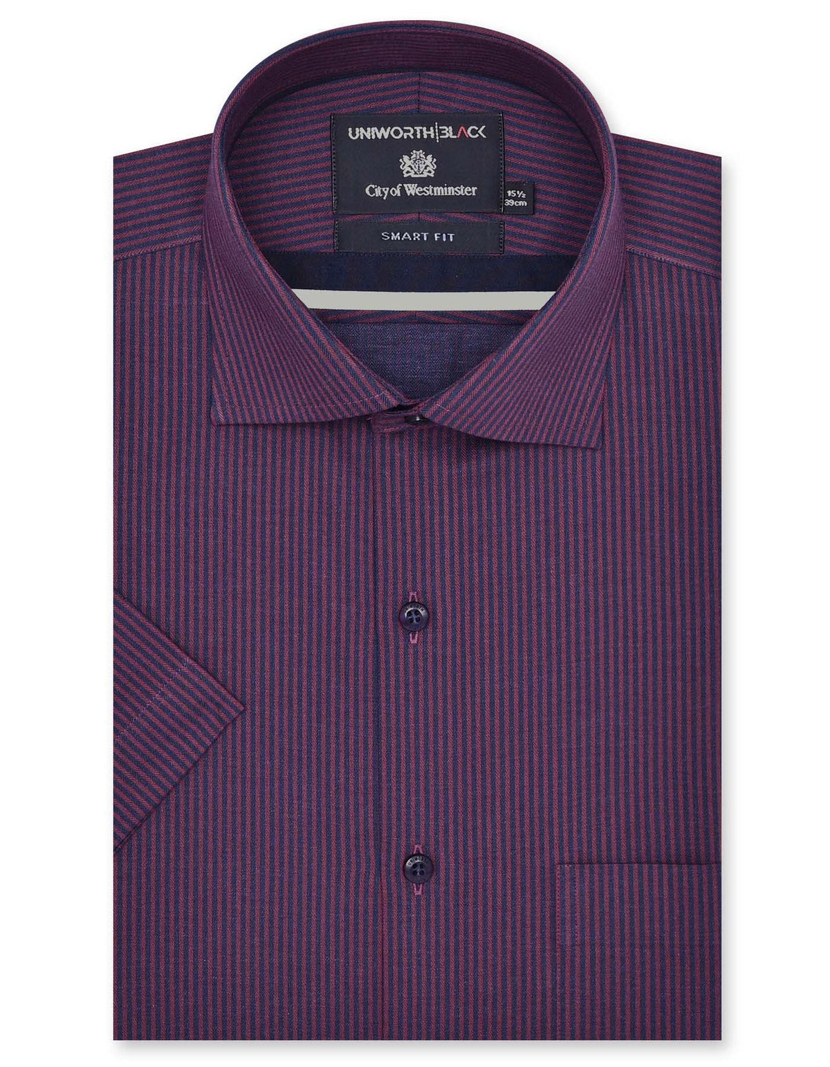 Stripe Maroon Smart Fit Shirt FS2888SH-14.5