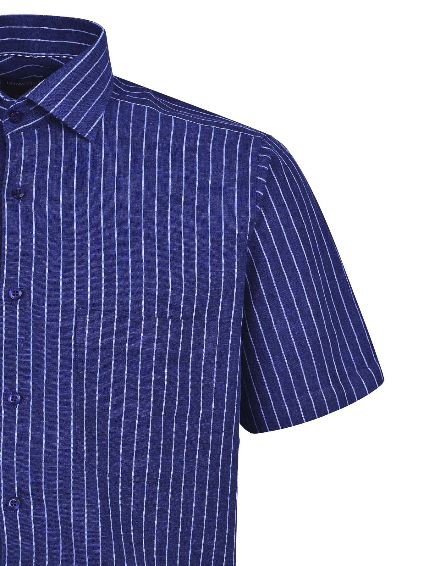 Stripe Navy Smart Fit Shirt FS2897SH-15.5