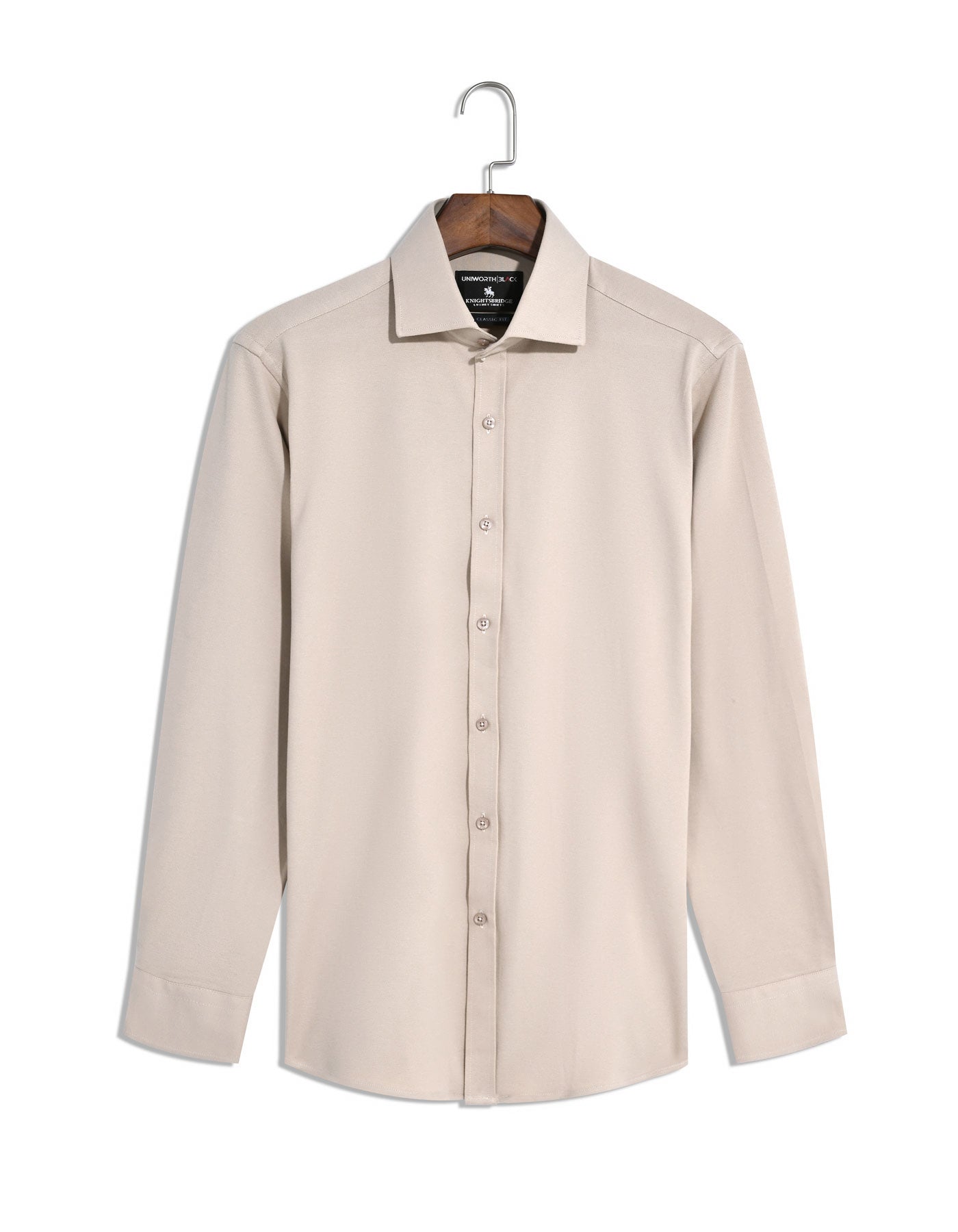Plain Beige Classic Fit Shirt FS28RF-15.5