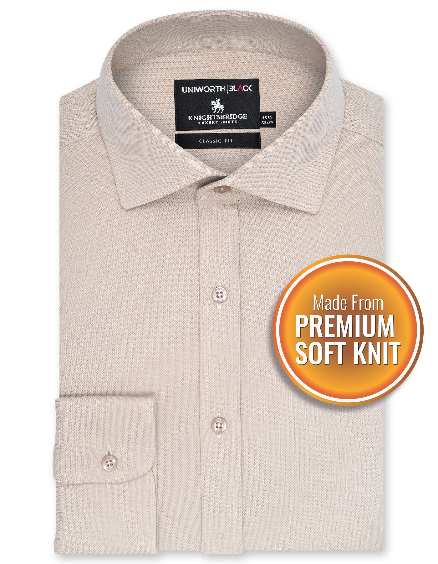 Plain Beige Classic Fit Shirt FS28RF-14.5