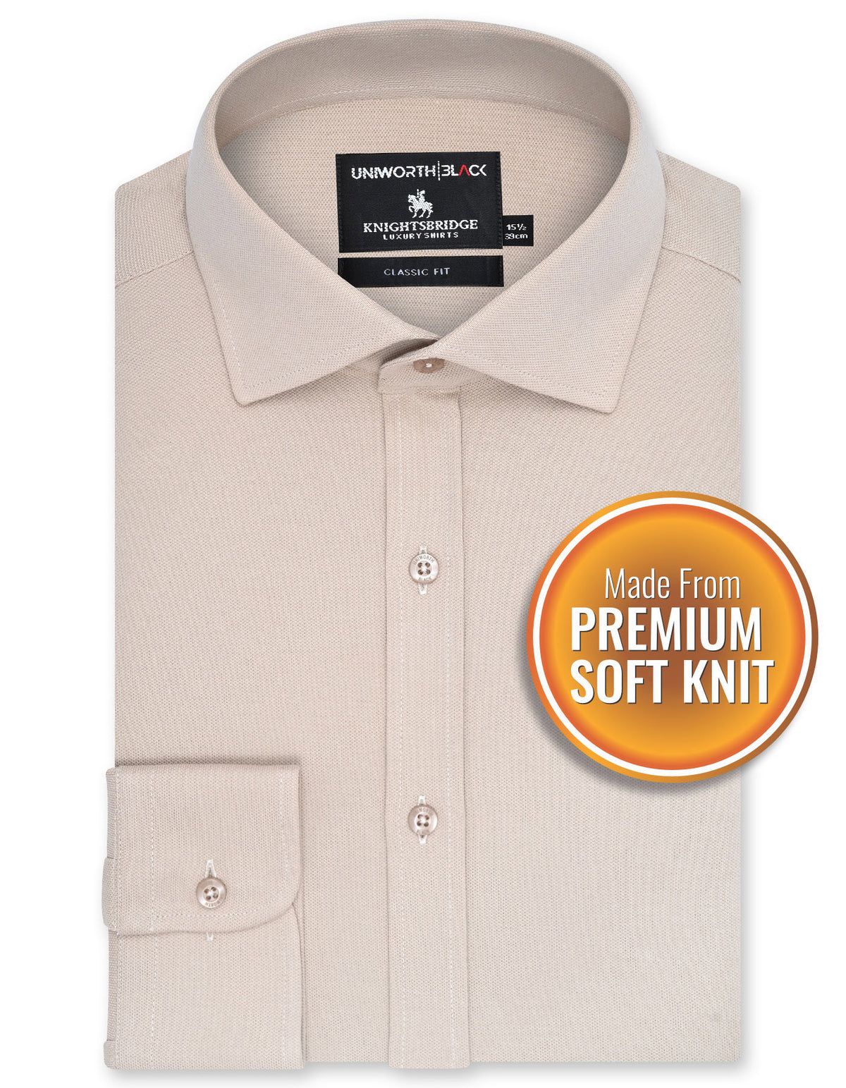 Plain Beige Classic Fit Shirt FS28RF-14.5