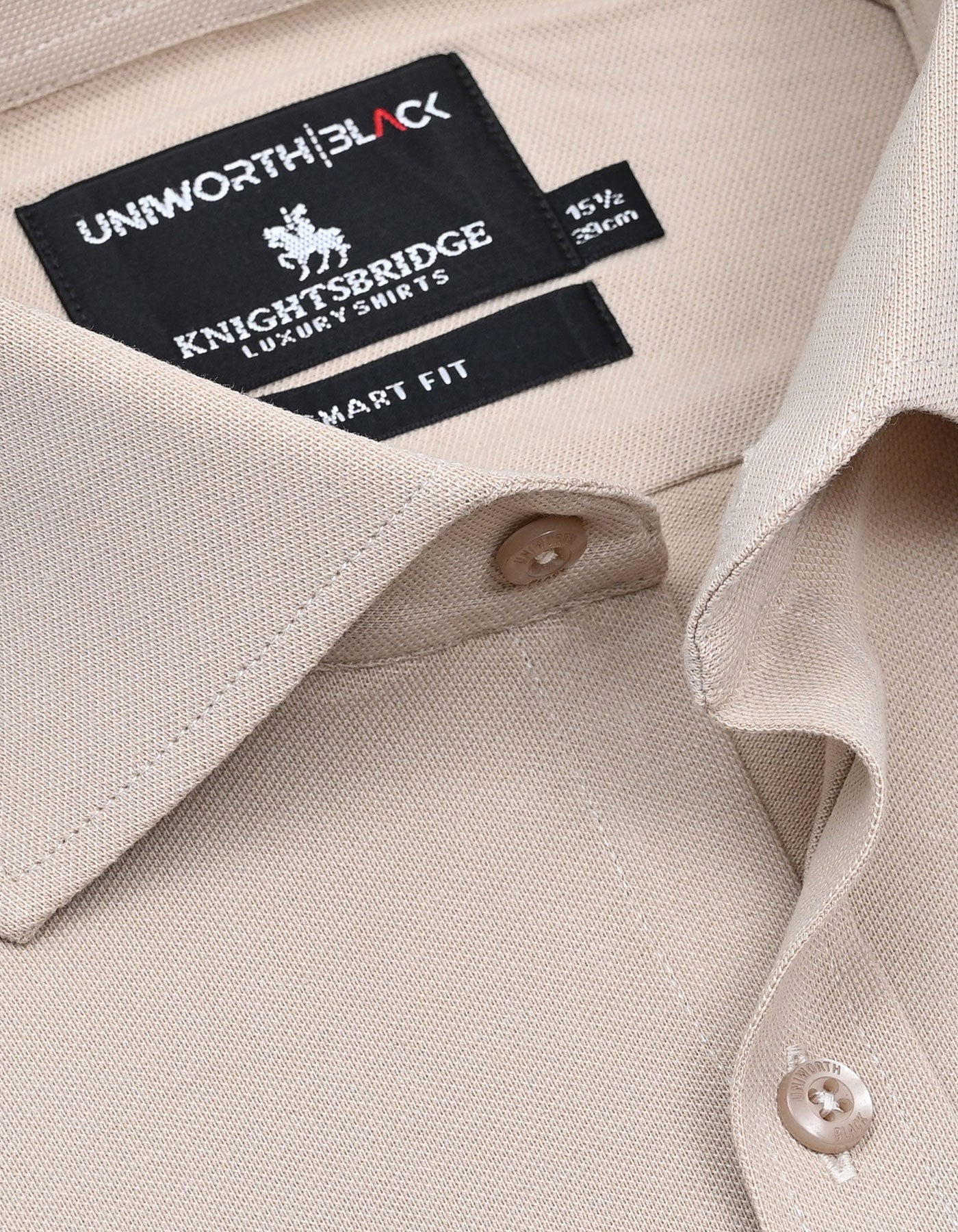 Plain Beige Tailored Smart Fit Shirt FS28SF-15