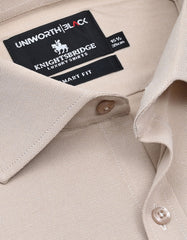 Plain Beige Tailored Smart Fit Shirt FS28SF-15