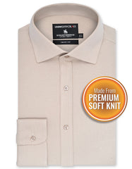 Plain Beige Tailored Smart Fit Shirt FS28SF-14.5