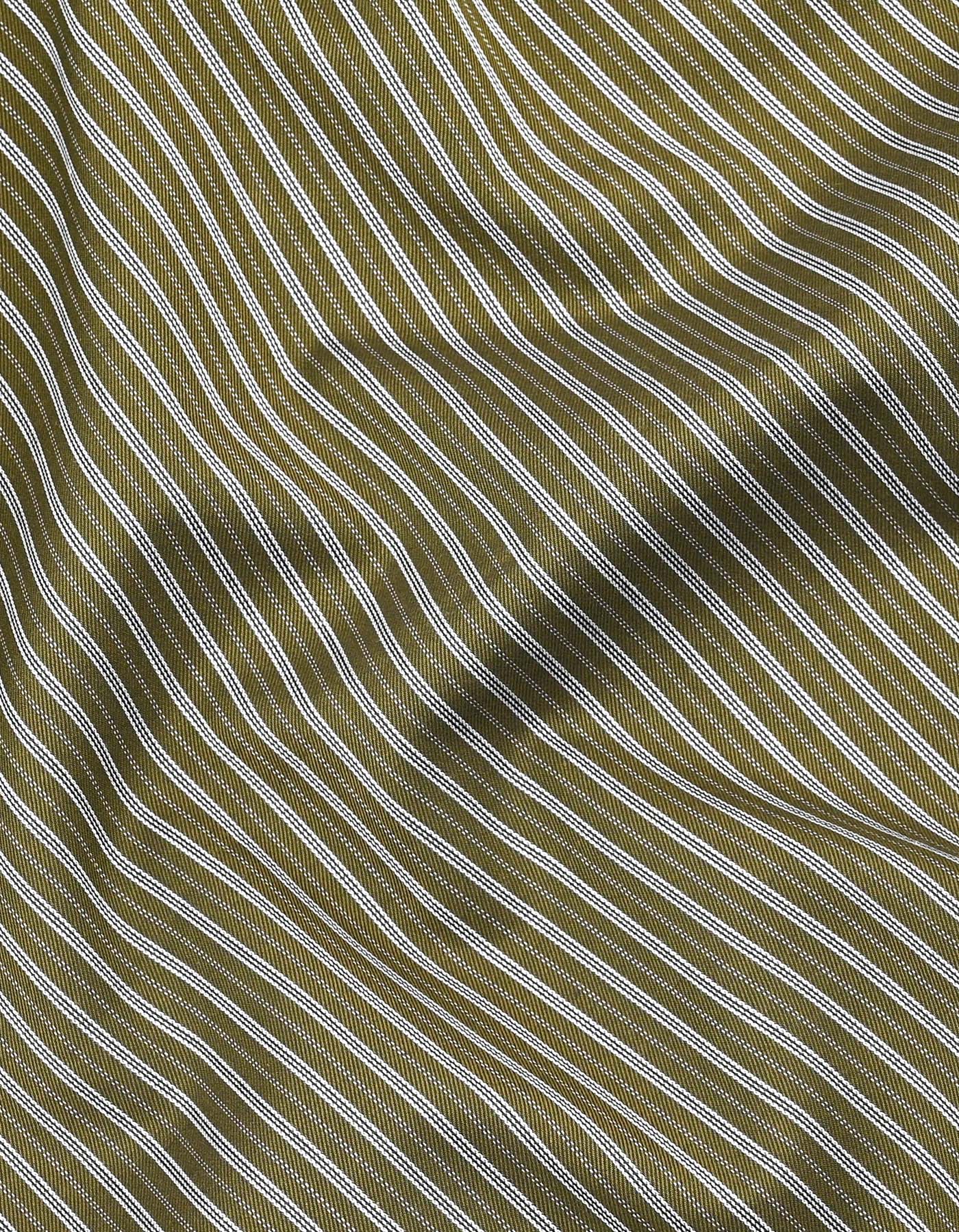 Stripe Olive Tailored Smart Fit Shirt FS2902-1SF-16