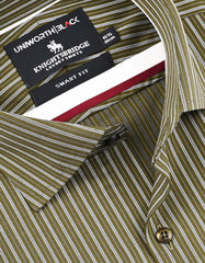 Stripe Olive Tailored Smart Fit Shirt FS2902-1SF-15