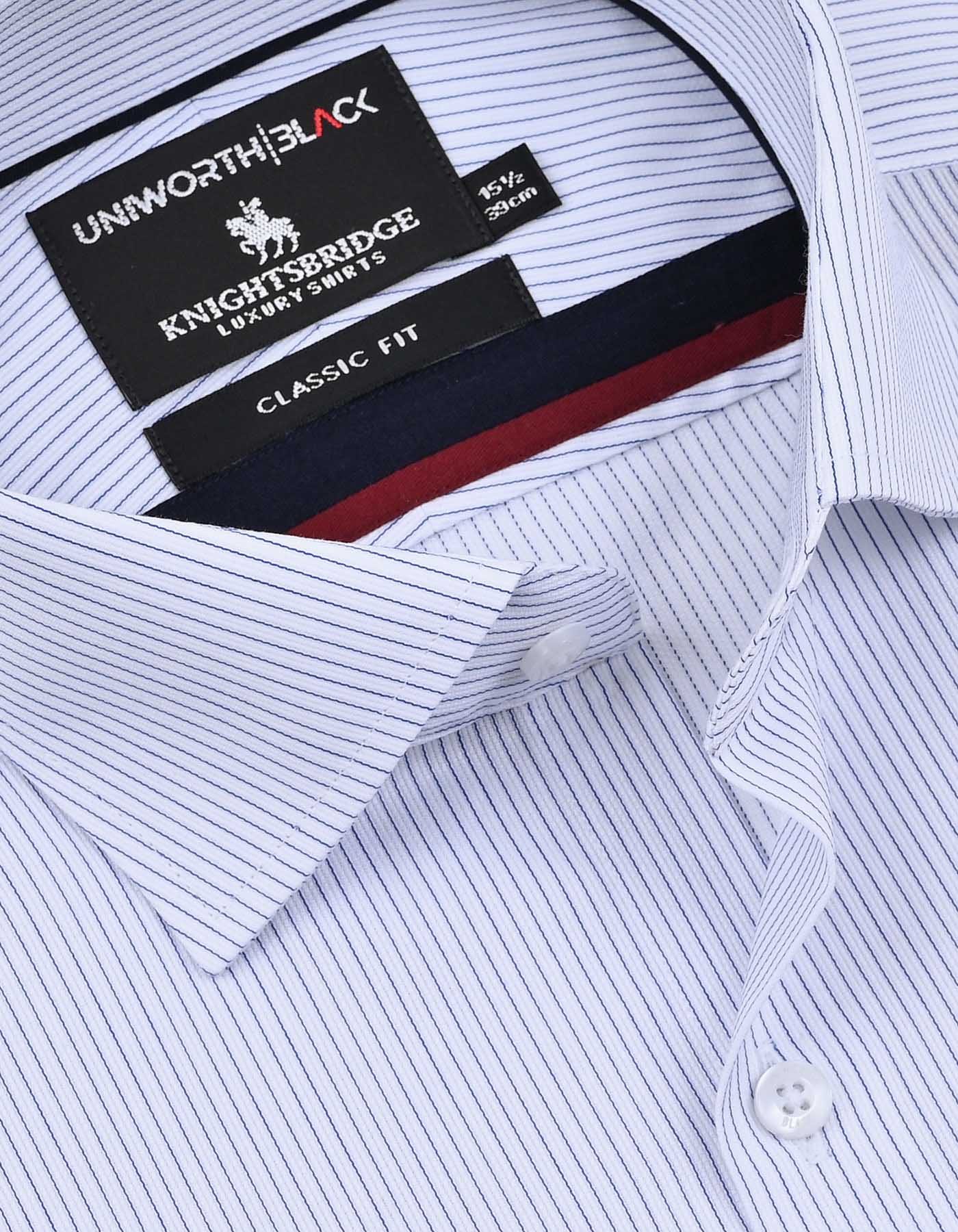 Stripe Navy Classic Fit Shirt FS2904-2RF-15