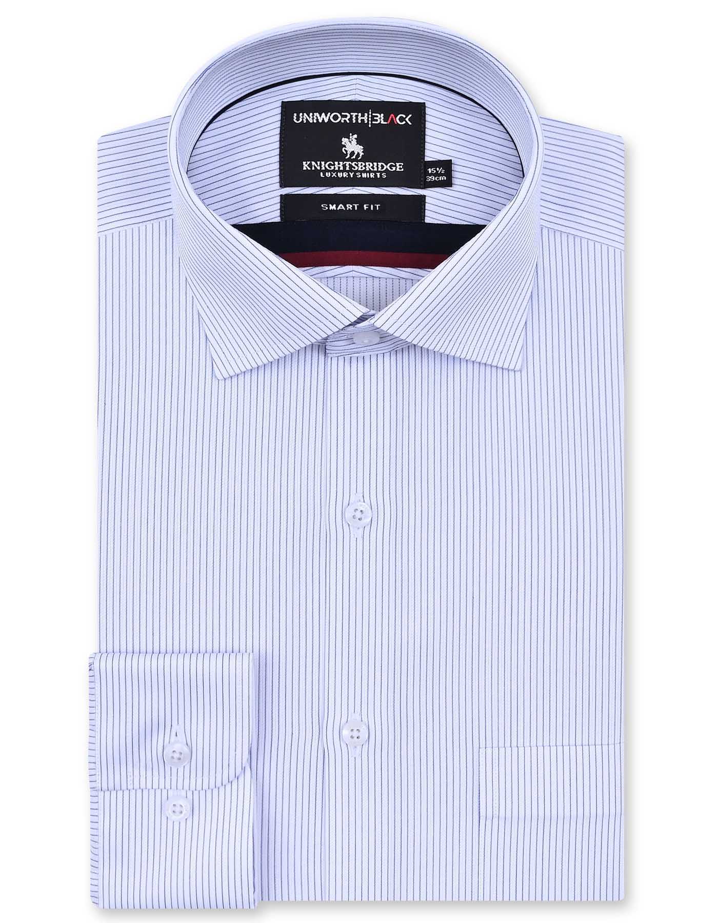 Stripe Navy Tailored Smart Fit Shirt FS2904-2SF-14.5