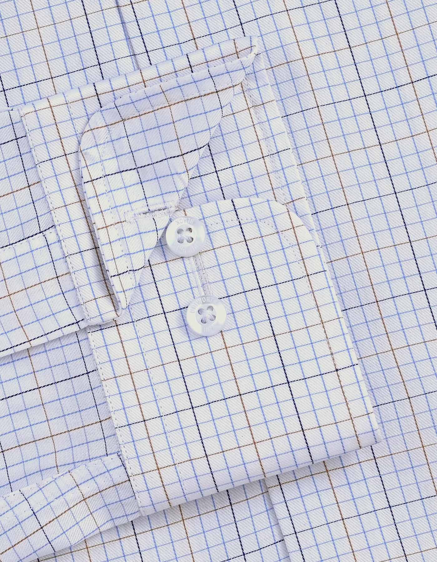 Check Blue Tailored Smart Fit Shirt FS2904SF-15.5