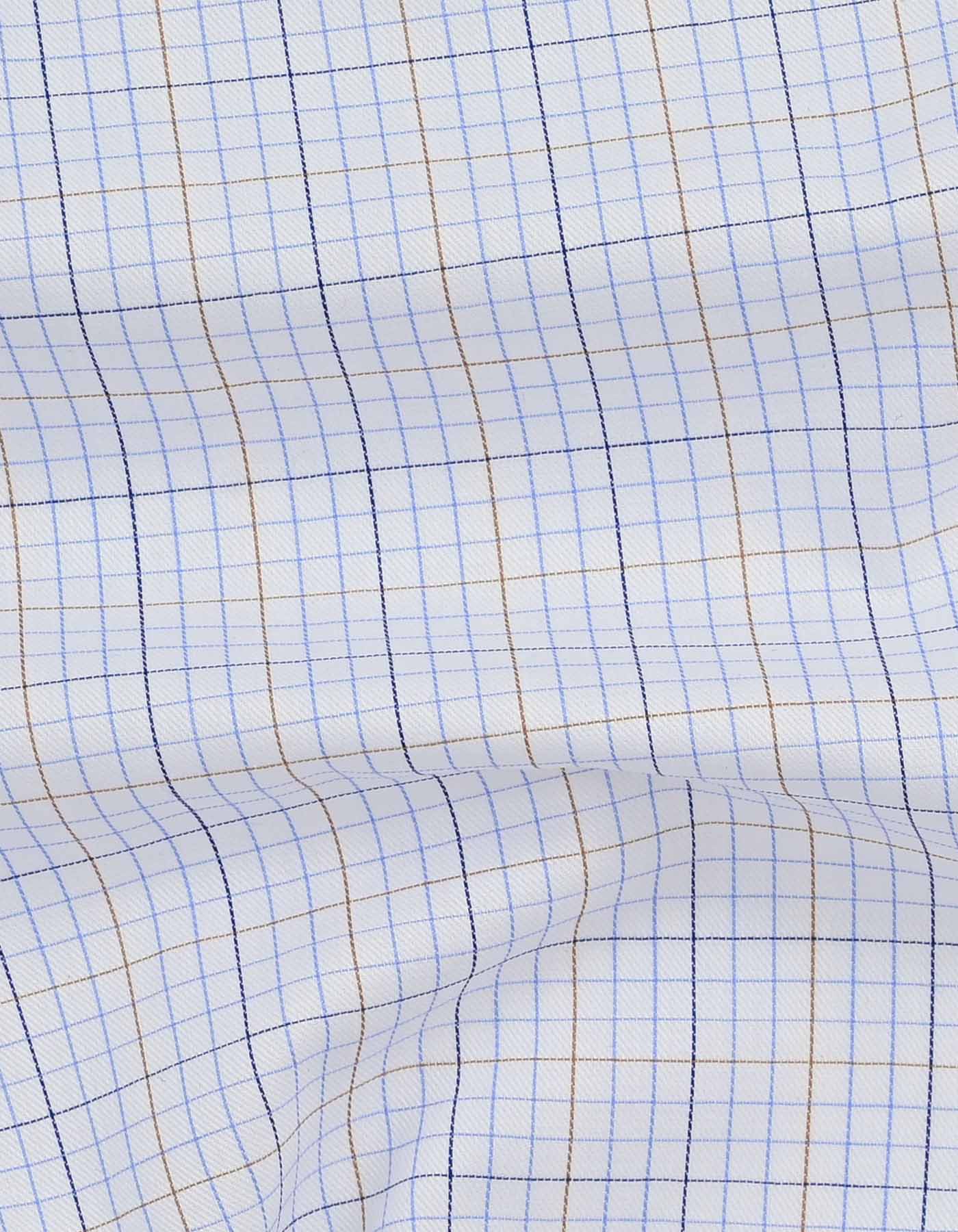 Check Blue Tailored Smart Fit Shirt FS2904SF-16