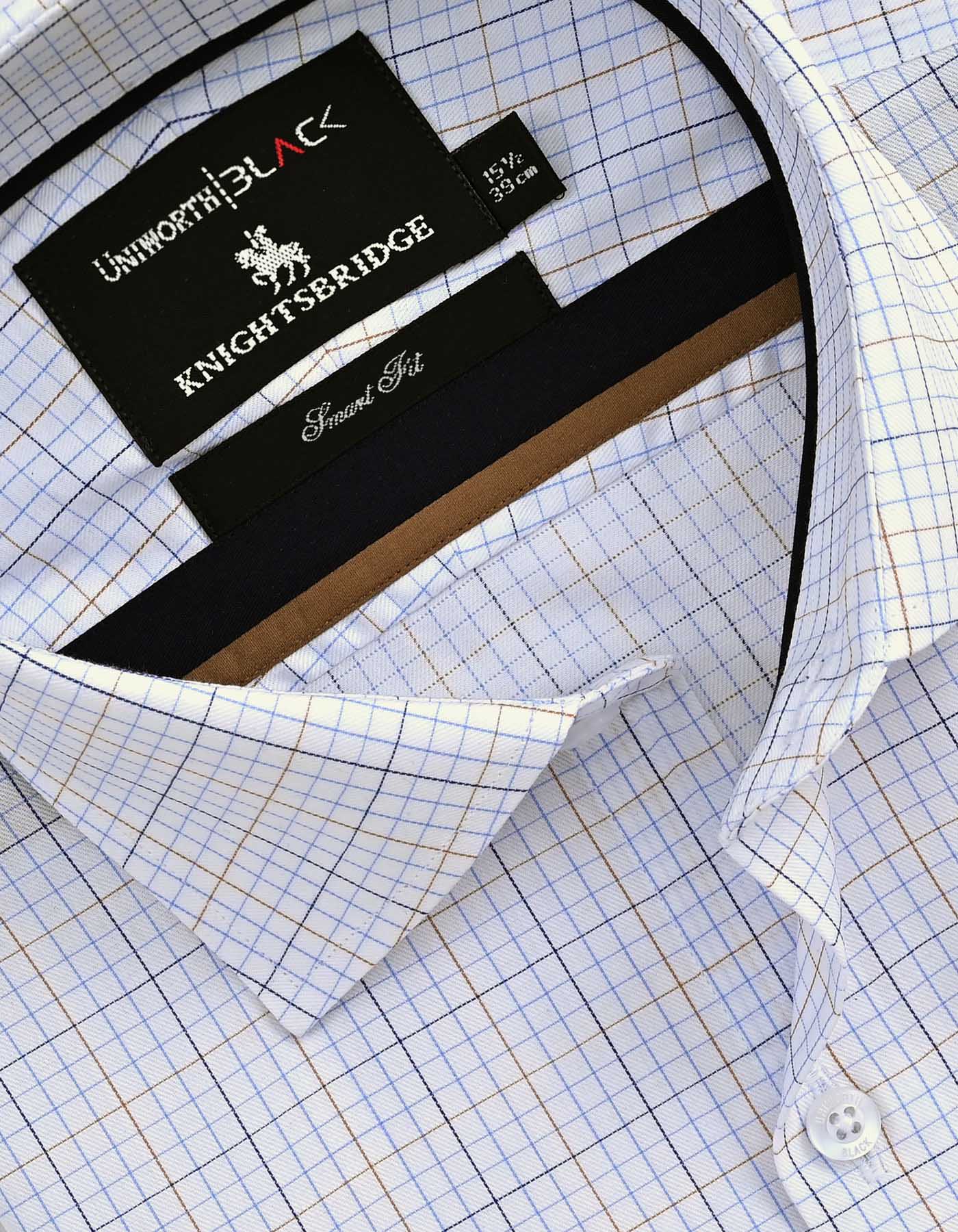 Check Blue Tailored Smart Fit Shirt FS2904SF-15