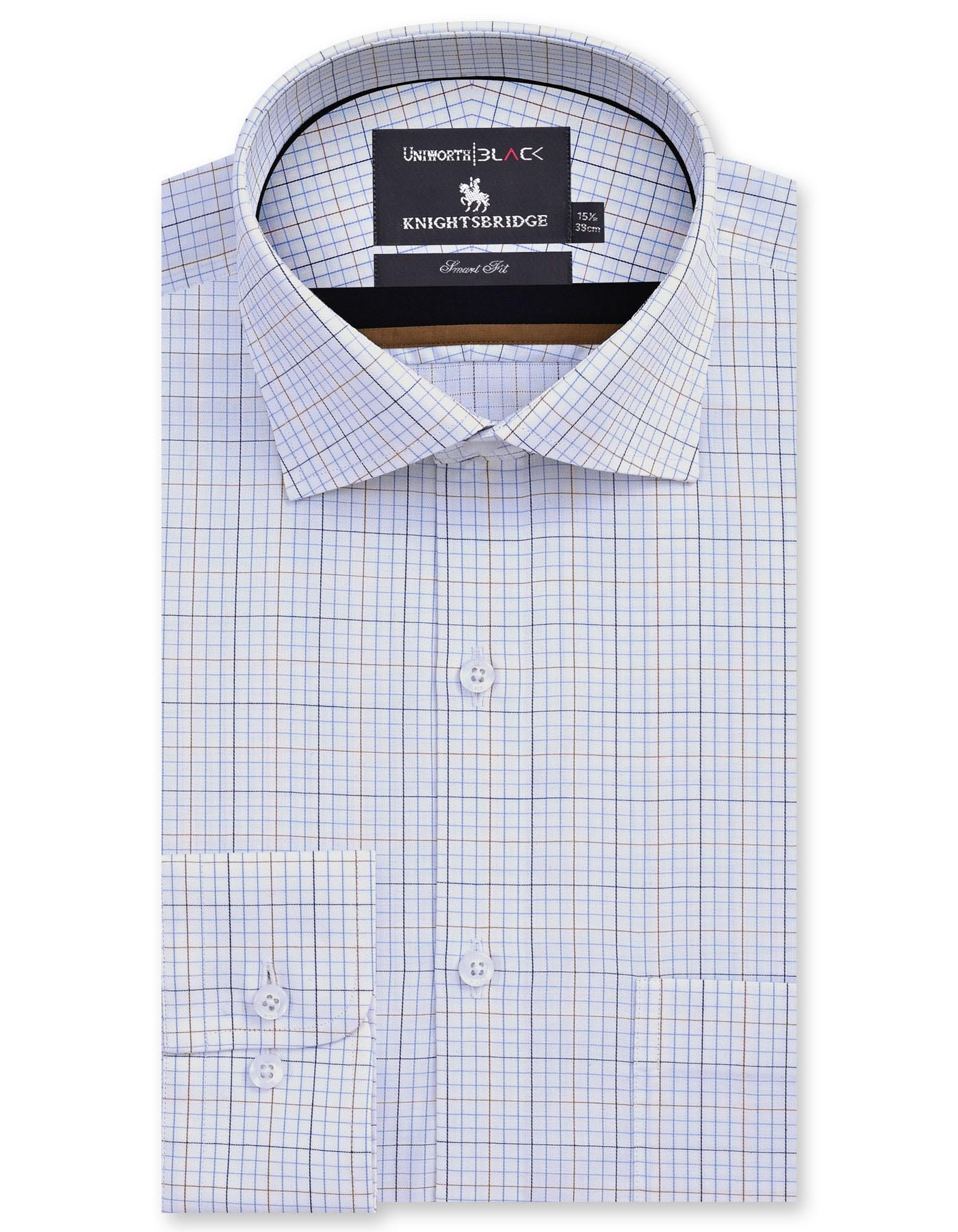 Check Blue Tailored Smart Fit Shirt FS2904SF-14.5
